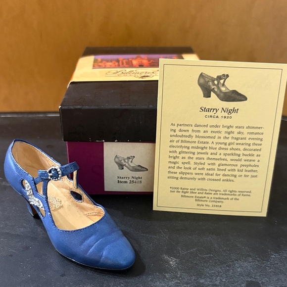 Just The Right Shoe Shoes - Just The Right Shoe Blue Heels with Floral Accent